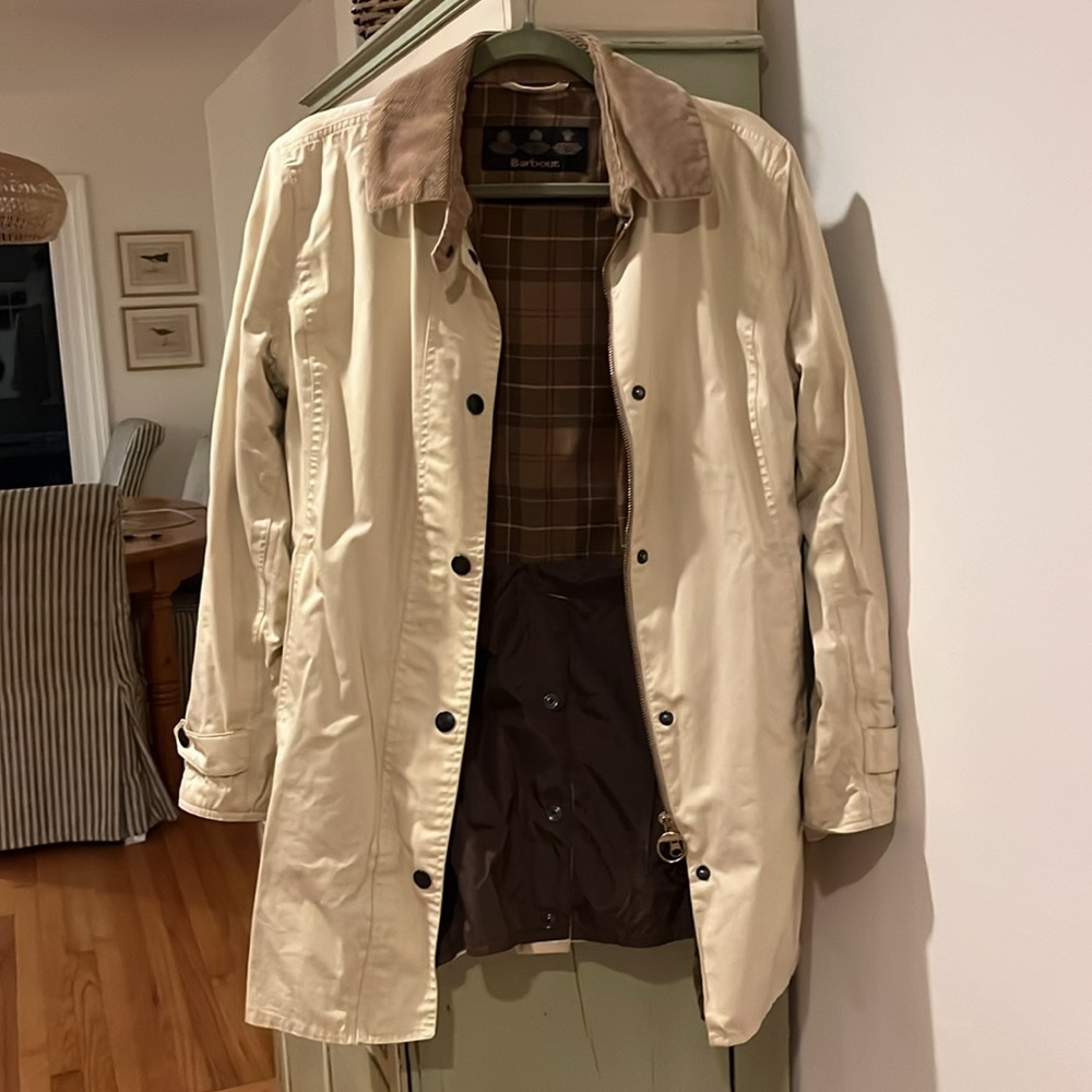 Barbour cream and cord jacket VTG